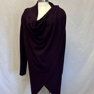 Papillon size M Draped Purple Long Sleeve Top